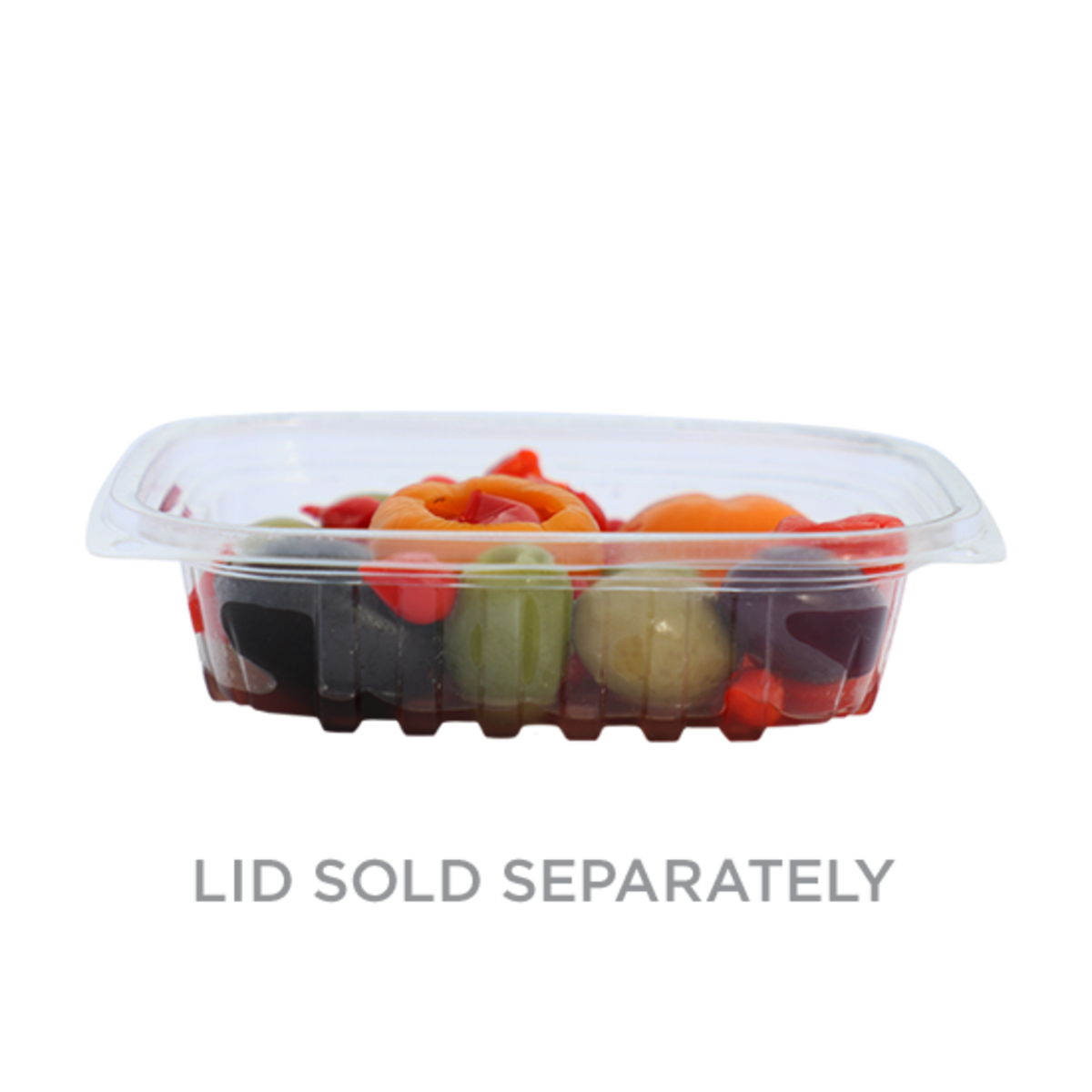 Eco-Products PLA Clear 2 Compartment Deli Lid Snack Container - 32