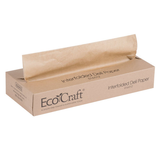 EcoCraft® Paper 2 Ply Insulated Deli Wraps - Natural - Compostable